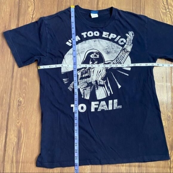 I'm Too Epic to‎ Fail Tee Navy Blue Size Medium - Picture 3 of 7